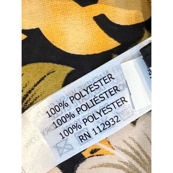 VTG Pacific & Co Hawaiian Shirt Men’s L Yellow Floral Palm Aloha Camp Collar Y2K - Picture 9 of 12